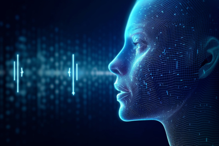 dibujo de rostro humano hecho con líneas, para simbolizar que está hecho artificialmente